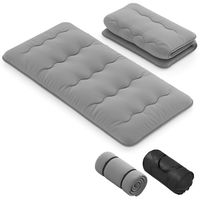 Tapis Tatami Couchage Invité Matelas Futon Japonais à Plancher Taille Réelle - Tapis Tatami Pliant Enroulable 135x200cm Bleu Clair