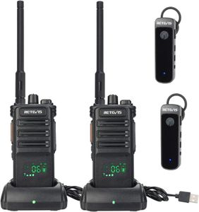 TALKIE-WALKIE Retevis RB689 Talkie-walkie sans Fil, Radio Bidirectionnelle Haute Puissance avec Casque sans Fil, VOX,Lampe de