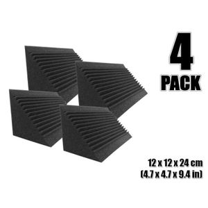 DyNamic Studio Coin Insonoris/é Mousse Acoustique Black Bass Trap Sound-Absorbant Tuile