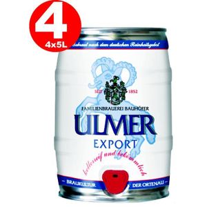 BIERE 4 x Ulmer Export Keg 5,0 litres de 5,4 % Vol.