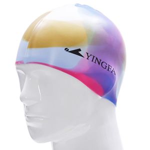 BONNET PISCINE- CAGOULE Bonnet de bain multicolore en Silicone pour hommes