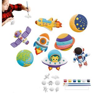 Kit Créatif Enfant : Figurines En Plâtre à Peindre (citrouilles) - Avec Peintures Et Pinceaux - Idéal Anniversaire, Noël