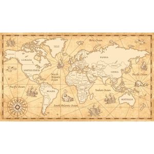 Carte Du Monde Vintage