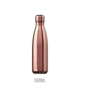 GOURDE BOUTEILLE ISOTHERME - CHROME ROSE GOLD 500 ML - CH