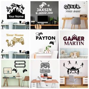 Gamer Stickers muraux Auto-adh/ésif Stickers muraux Personnalit/é D/écoration Autocollant texte Gamer Controller BESLIME Stickers Muraux avec PVC Sticker Mural