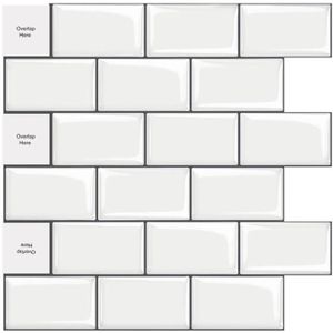 Carrelage Adhesif Mural Cuisine Stickers Muraux 30.5x30.5cm 3D Sticker Mural Auto-Adhésif,Credence Cuisine Adhesive,ImperméAble Carrelage Adhesif Carreaux de Autocollant Mural DéCoratif 4 Pièces