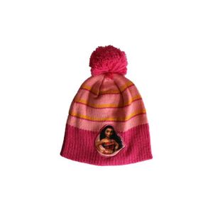 BONNET - CAGOULE bonnet vaiana rose foncé avec pompon