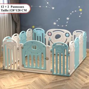 OUNUO Parc Enfant Modulable Grand Parc Bebe avec Serrure, Barrière de  Sécurité en Plastique Ecologiques avec Porte, Centre D'activité pour  Enfants Intérieur/Extérieur 12+2=14panneaux : : Bébé et  Puériculture