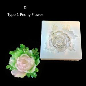 Bemvp 1pc Époxy Résine Moule Rose Décorations Fleurs Fleur Silicone Moule Artisanat Ornement Outils Coulée 