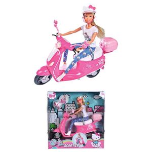 ACCESSOIRE POUPÉE Poupée Steffi Love sur scooter Hello Kitty - Simba.Dickie.Group - HK SL SCOOTER - 29cm - Rose