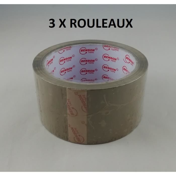 Rouleau adhésif 3m réf. 313 marron pp acrylique 40µm 48 mm x 100 m - par 24  - RETIF