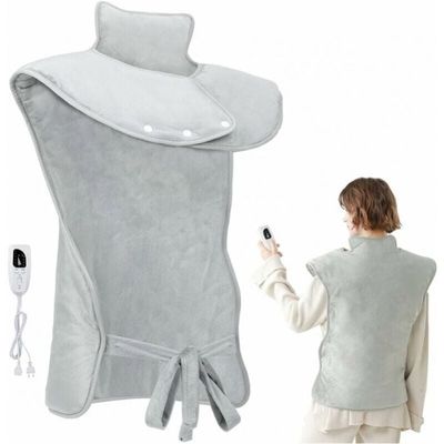Coussin Chauffant Cervicales 60x90cm - Dos, Épaules Et Nuque - 9 Niveaux Chaleur, Minuterie 4H, Flanelle Douce