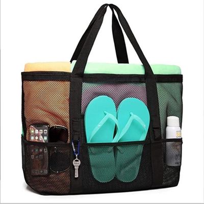 Grand Sac De Plage Imperméable Et Pliable - 43 Litres, 8 Poches - Parfait Pour Plage, Piscine, Shopping Ou Sport