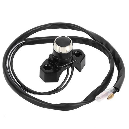 Commutateur Feux Détresse Moto Ronyme - Bouton Guidon Universel - Longueur Câble 565mm