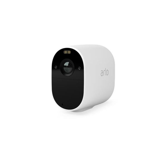 Caméra de surveillance Arlo Essential Spotlight - Wifi sans fil - Blanc - 1K - Batterie de 6 mois - Jour et Nuit