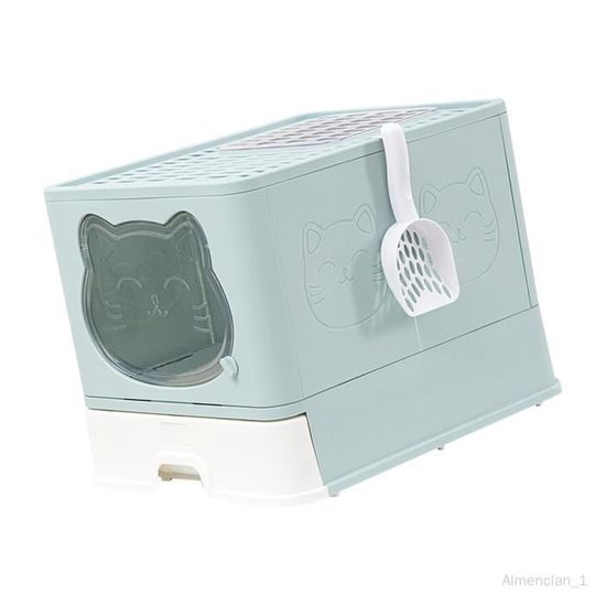 Bac à Litière Pliable Pour Chat - Tissu Oxford Imperméable - 50x40x28 Cm - Idéal Voyage, Hôtel, Voiture