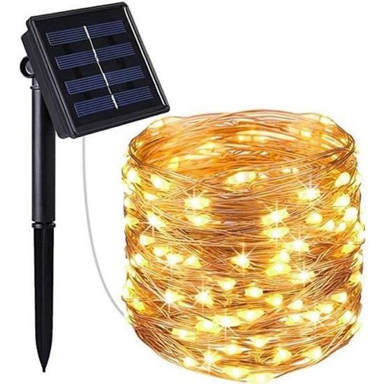 GUIRLANDE LUMINEUSE D'EXTERIEUR JARDIN Guirlande lumineuse solaire Micro LED Skinny Solar - 100 LED - 1200 cm