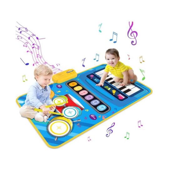 2 en 1 Tapis Musical Bébé,Tapis De Piano&Amp pour Enfants,Tapis De