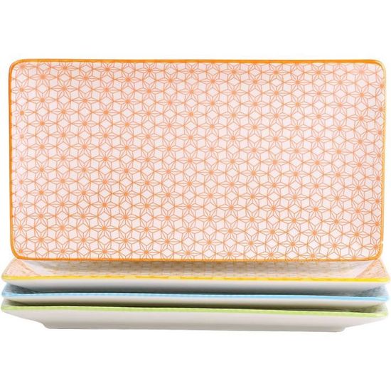 STOUCLA Plateau à sushi avec bols à sauce, assiettes à sushis japonais, vaisselle à sushi avec baguettes, set de vaisselle avec 2 paires de baguettes 2 repose-baguettes, 2 assiettes 2