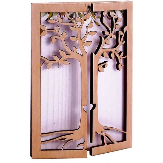 Livre D'Or Bébé Rond En Bois – 30 Pages Pour Baptême, Baby Shower, Anniversaire – Album Souvenirs Personnalisé Avec Conseils Et Vœux