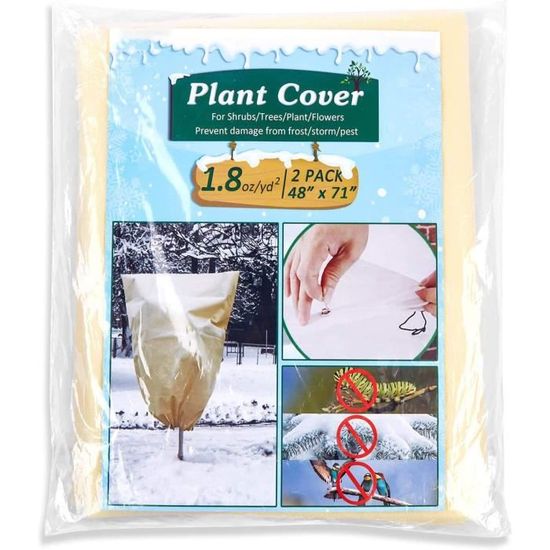 Voile D'hivernage KUIRUNRX Pour Plantes - Protection Contre Le Gel (1.2m X 1.8m) - Housse Réutilisable Extérieur - 8