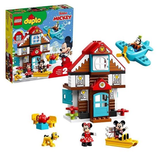 Jouet de construction LEGO DUPLO Disney - La maison de vacances de Mickey - 57 pièces - Mixte