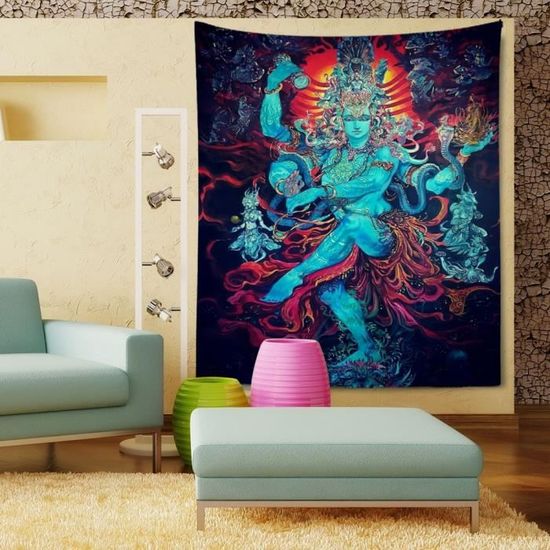 Voici notre Tenture murale colorée indienne Chakra