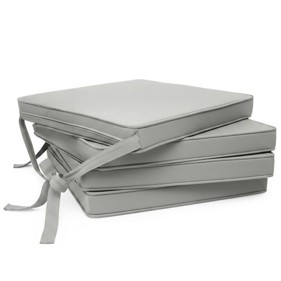 Lot de 4 coussins de chaise ronds 40 cm - Coussins d'assise ronds rembourrés - Pour chaise de jardin, de bureau, de balcon - Pour l'intérieur et l'extérieur - Pour salle à