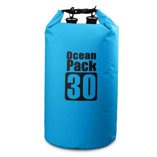 Sac à Dos étanche 30L Sec - Pour Kayak, Plage, Camping, Voyages - Jaune/Noir, Rouleau étanche, Léger Et Robuste - 9