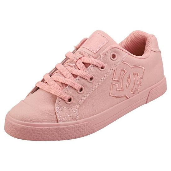 Baskets DC Shoes Chelsea Tx Femme Textile Lacets Rose