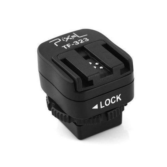 Adaptateur Griffe Flash Pixel TF-321 Pour Canon - Avec Port PC Sync - Pour Flash Externes