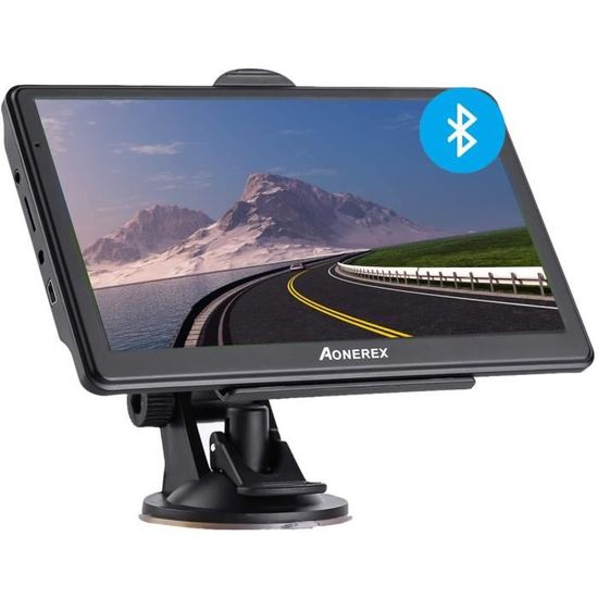 GPS Navigation Voiture 7 Pouces NHQZ - Écran Tactile HD, CarPlay/Android Auto Sans Fil, Bluetooth, FM - Pour Voiture, Camion, Camping-car - 6