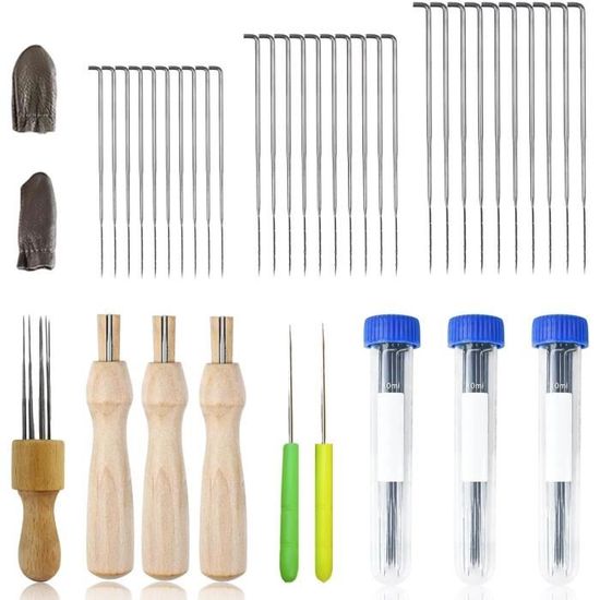 Kit De Laine Cardée à Feutrer 36 Couleurs - Ensemble Complet Feutrage à L'Aiguille Avec Outils