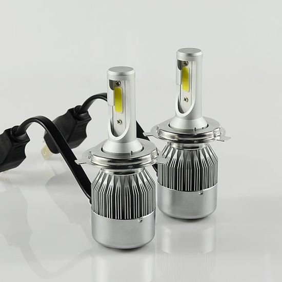 S2 H4 Kit 2 lampes H4 LED blanc et étanche pour code et phares de voiture -  Dali-KeyElectronics
