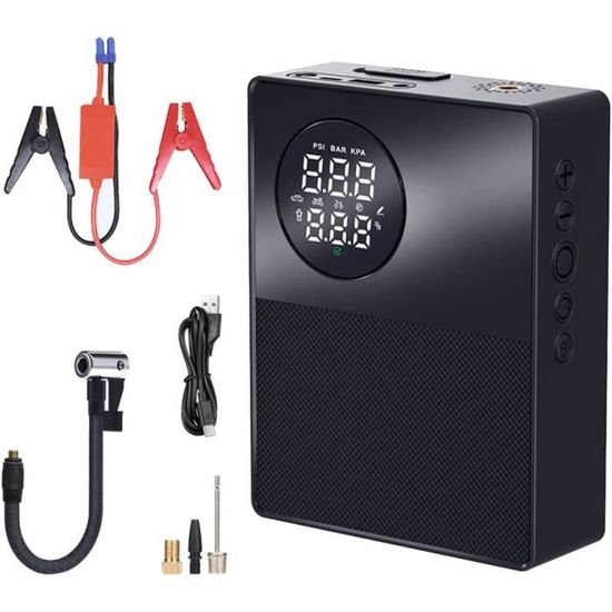 Pompe à Air électrique | Batterie 5200 MAh 4000 Pa - Gonfleur à Chargement Rapide USB | Affichage Numérique Sans Fil Pour Piscine, Camping, Plage, Voyage (80 X 80 X 111 Cm