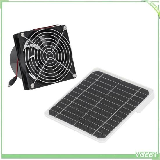 Kit Ventilateur Solaire 10W 12V – Pour Serre, Poulailler, Niche, Voiture – Énergie Propre, Pas De Batterie