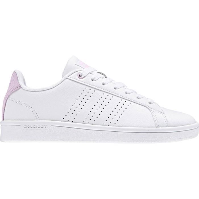 basket adidas femme blanche et rose