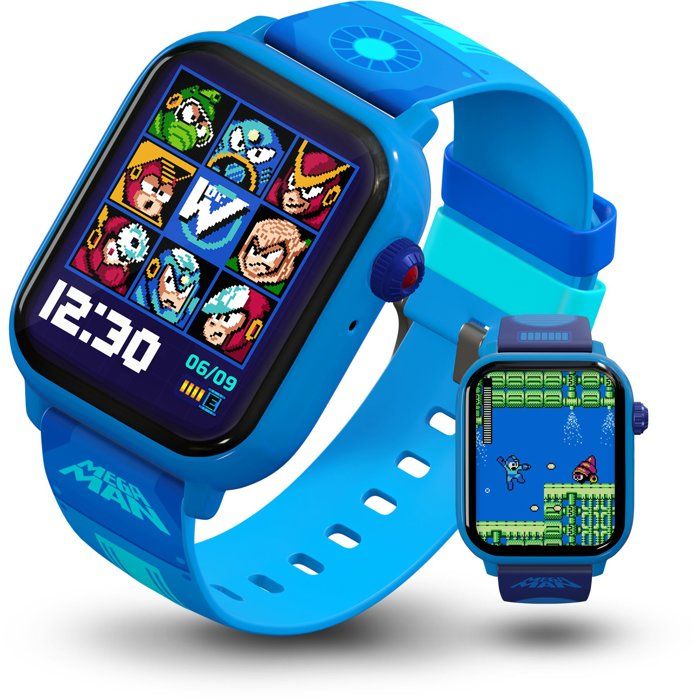 Montre enfant numérique MY PLAY WATCH Mega Man™ Modes Classique & Arcade 2 bracelets inclus