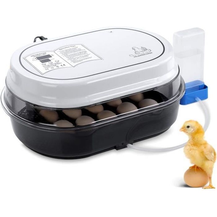 Pedy Incubateur entièrement automatique pour jusqu'à 18 œufs,pour Oie/Oiseau/Caille/Poulet