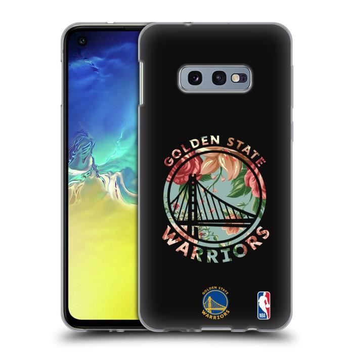 Officiel NBA Floral 2019-20 Golden State Warriors Coque En Gel Doux Compatible avec Samsung Galaxy S10e