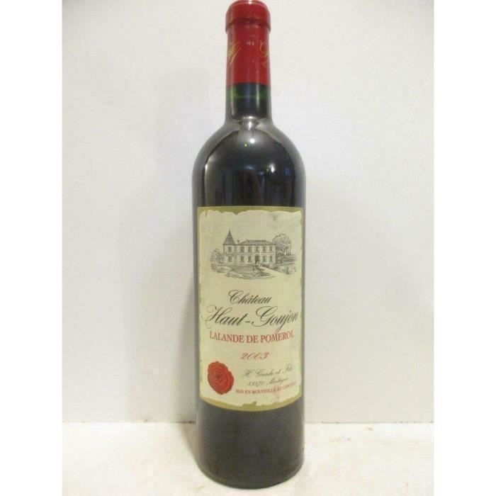 lalande de pomerol château haut-goujon rouge 2003 - bordeaux