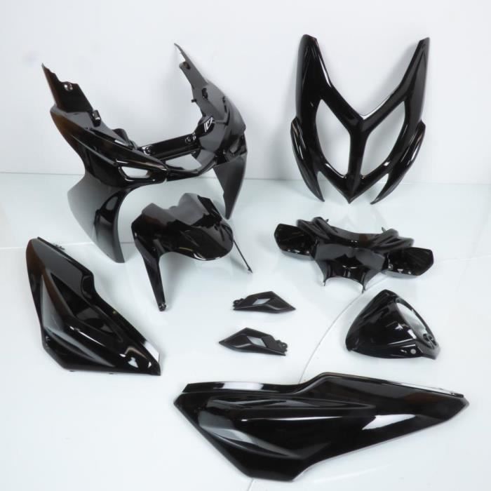 Kit carénage noir brillant 9 pièces pour scooter MBK 50 Nitro après 2013 Neuf