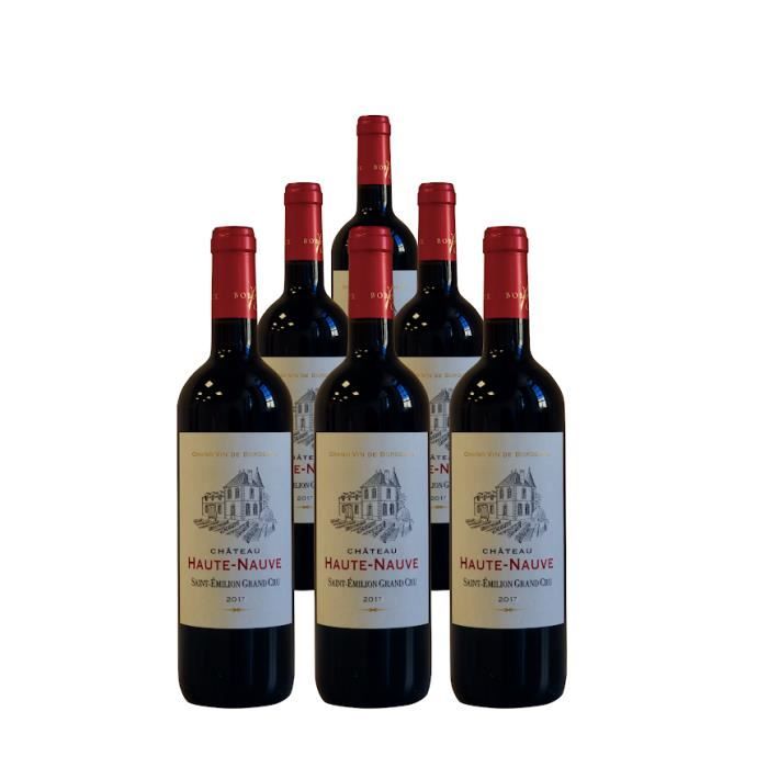 Château Haute-Nauve Saint Emilion Grand Cru 2017 - Pack de 6 bouteilles - Vin rouge de Saint Emilion