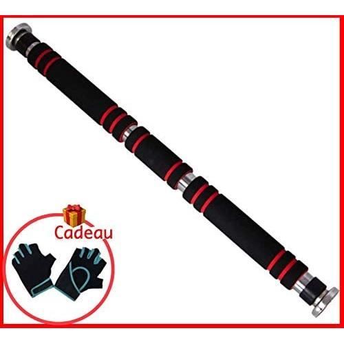 9Miles - Barre de Traction Porte Musculation Murale sans Fixation Ajustable en Acier, Pull up Bar Tractions à 2 Poignées
