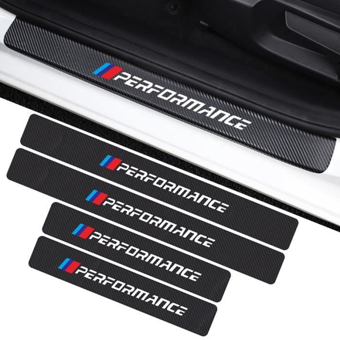 Autocollant de protection des plaques de seuil de porte - En fiber de carbone, pour BMW X1 X3 X5 E46 - Modèle: Black - ANQCCTA02357