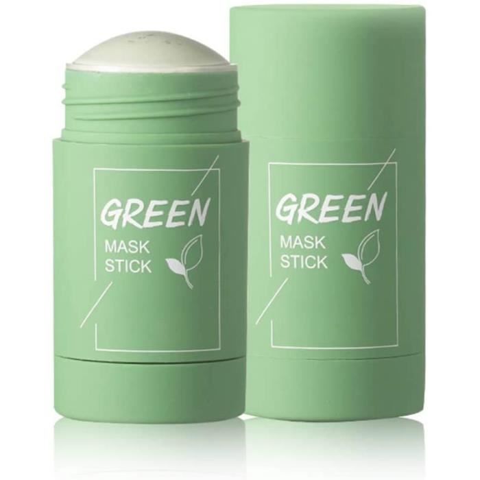 Green Tea Purifying Clay Stick Mask, Oil Control Anti-Acne Deep Cleaning Moisturizing Mask