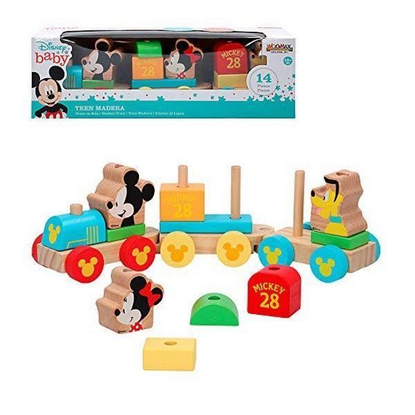 BigBuy Fun Train Mickey - Minnie 14 pcs 34 cm (18+ Mois) - 48702