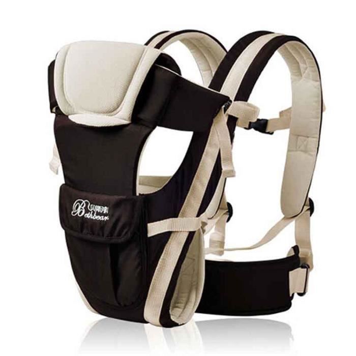 (NO-1) Porte-bébés 4 en 1 pour bébé de 0 à 30 mois sac à dos confortable respirant kangourou avec pochette enveloppante
