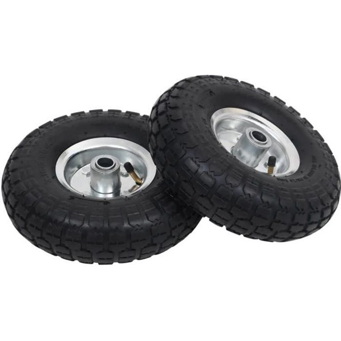 BLACK Friday* 566157 Roue de diable 2 pcs Caoutchouc 4.10-3.50-4 (260 x 83 mm)