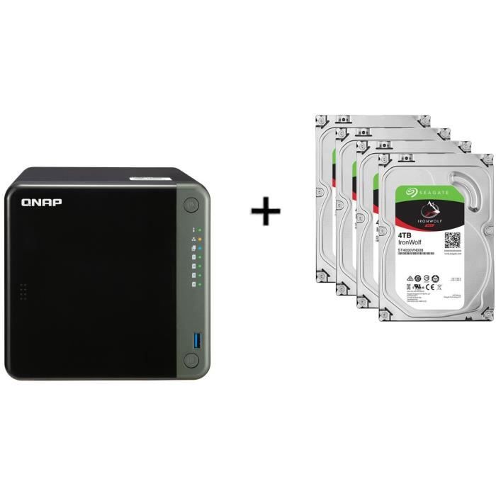 Serveur de Stockage (NAS) - TS-453D-4G - 4 Baies + 4 Disque dur Interne - NAS Iron Wolf - 4To - 5 900 tr/min - 3.5\